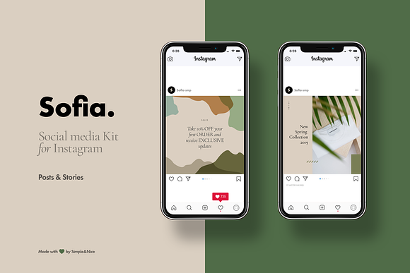 Sofia Social Media Kit for Instagram in Instagram Templates - product preview 11