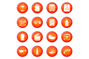 Waste and garbage icons vector set