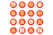 Road Sign Set icons vector set