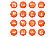 Logistic icons vector set