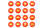 Transportation icons vector set