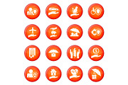 Insurance icons vector set