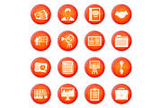 Business plan icons vector set