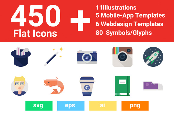 450 Shift Flat Icons+ Much More in Graphics - product preview 3