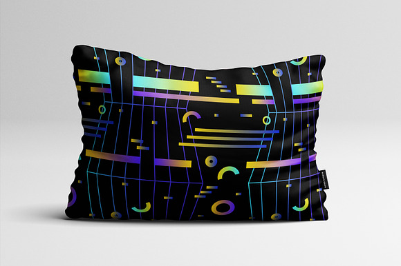 Retro futuristic seamless patterns in Patterns - product preview 10