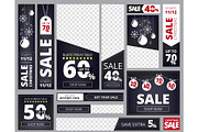 Web banners ad. Different sizes and