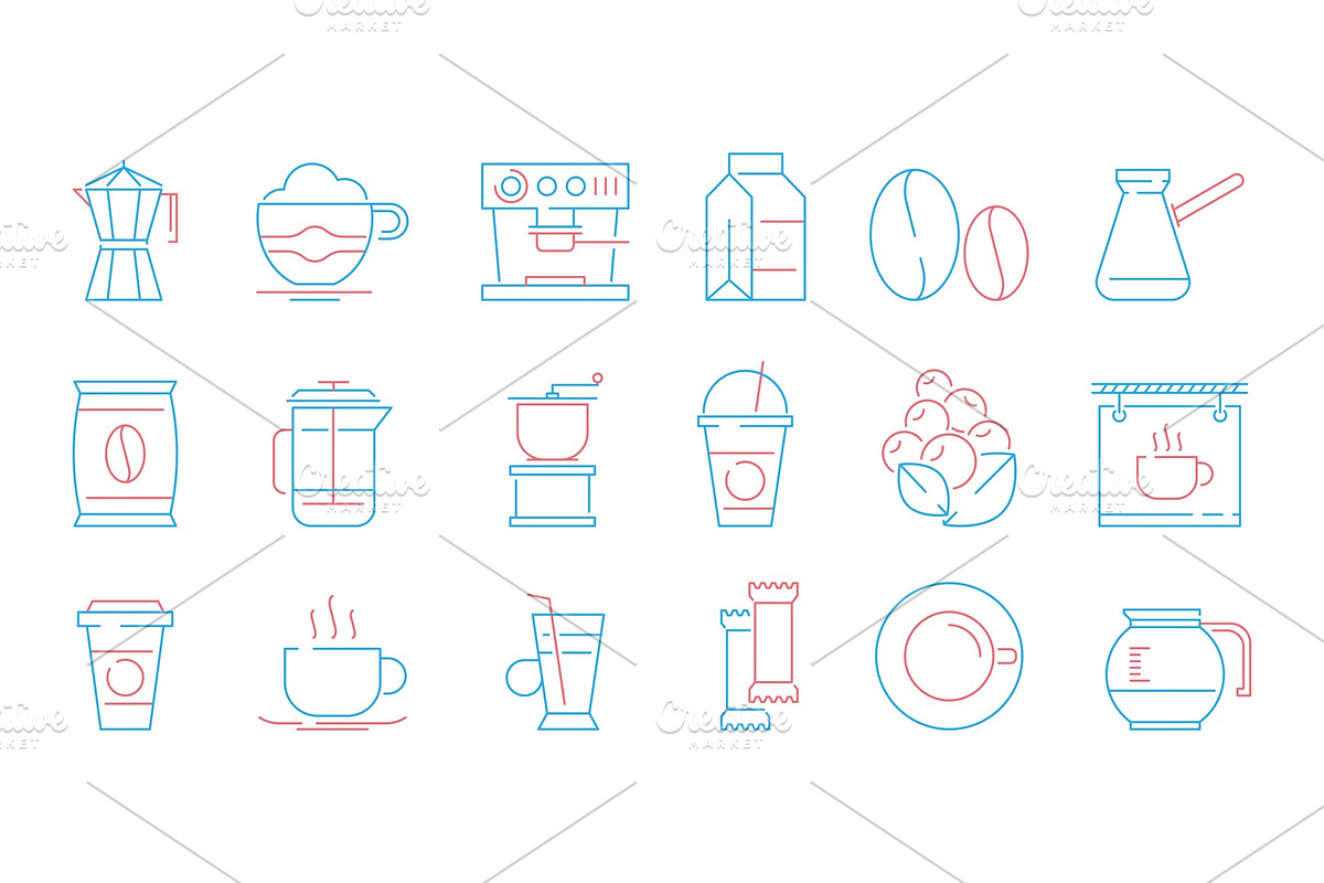 Coffee cup icons. Hot drinks tea and in Graphics - product preview 8