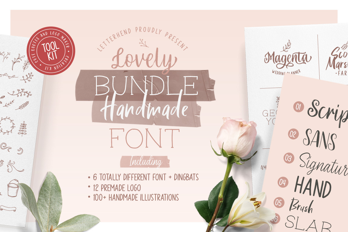 Olive - Hand Lettering Tool Kit! in Script Fonts - product preview 8