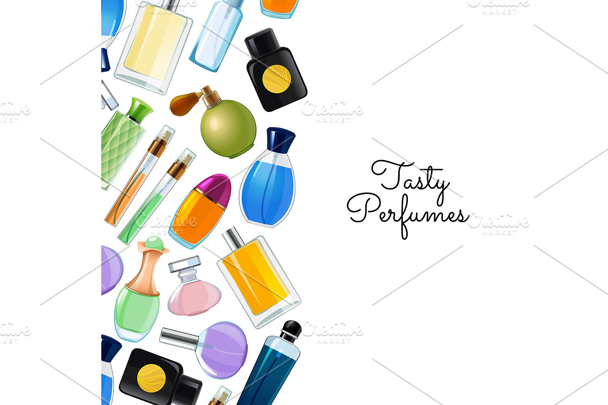 Vector poster with perfume bottles in Textures - product preview 8