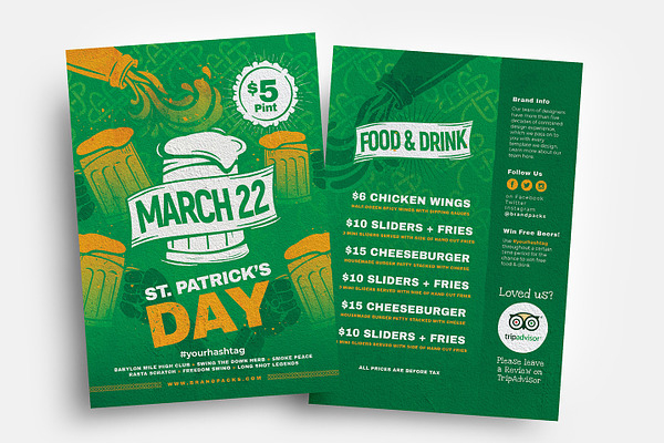 St. Patrick's Day Bar Flyers