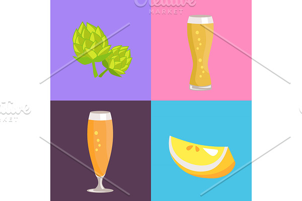Four Beer Symbol Pictures Vector