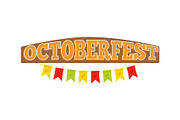 Oktoberfest Colorful Inscription on