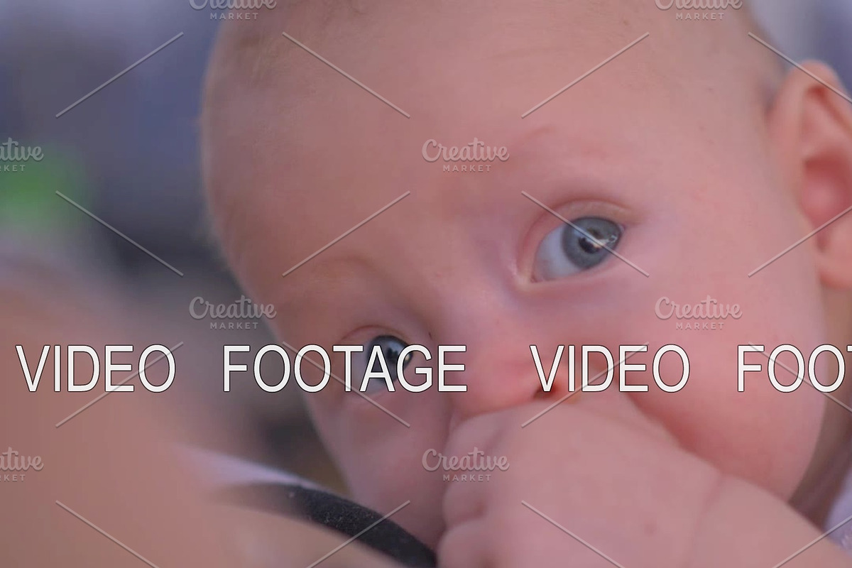 Baby with hand in the mouth in Graphics - product preview 8