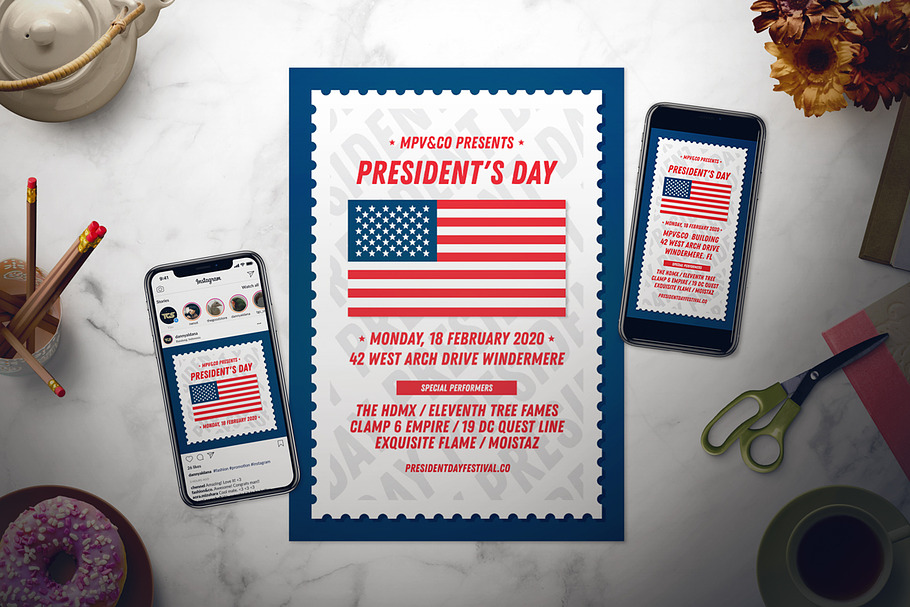President's Day Flyer Set