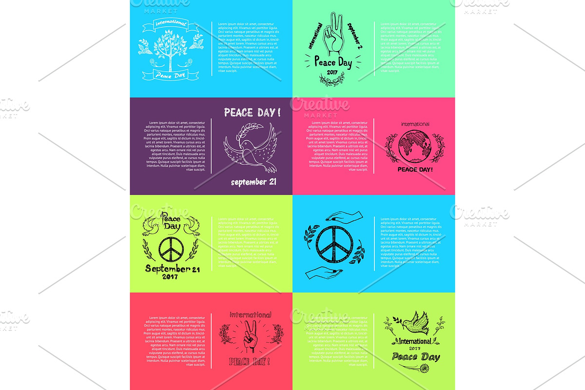 International Peace Day Vector in Illustrations - product preview 8