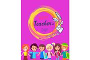 Happy Teacher's Day Wish on Colorful