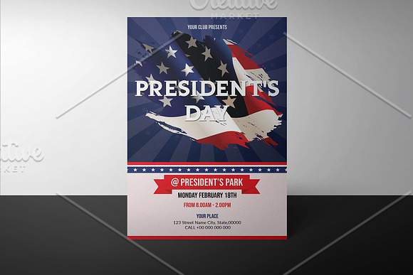 Presidents Day Invitation V947 in Flyer Templates - product preview 2
