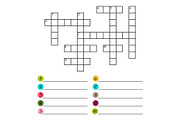 Vector crossword puzzle template