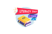 Literacy Day Colorful Vector