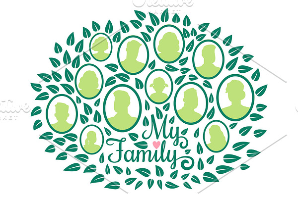 Genealogical family tree, my family