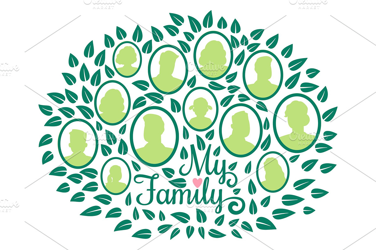 Genealogical family tree, my family in Graphics - product preview 8