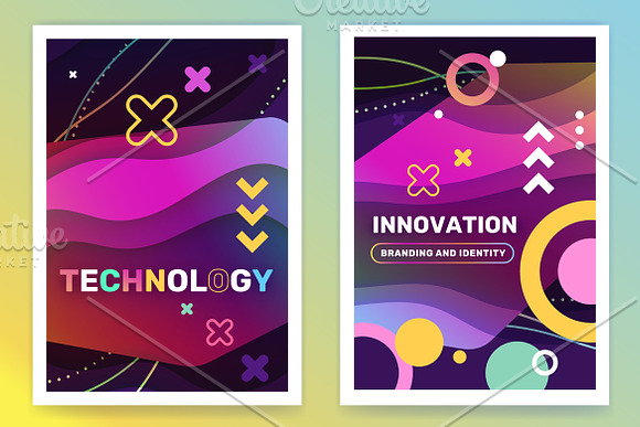 Set of abstract vector templates in Illustrations - product preview 1