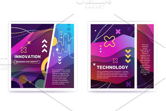 Set of abstract vector templates in Illustrations - product preview 3