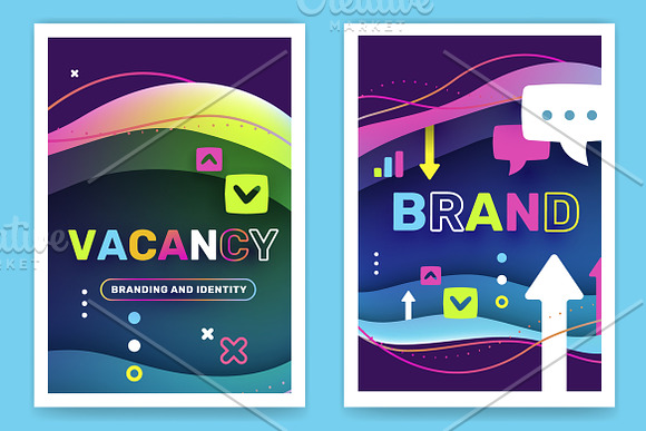 Set of abstract vector templates in Illustrations - product preview 4