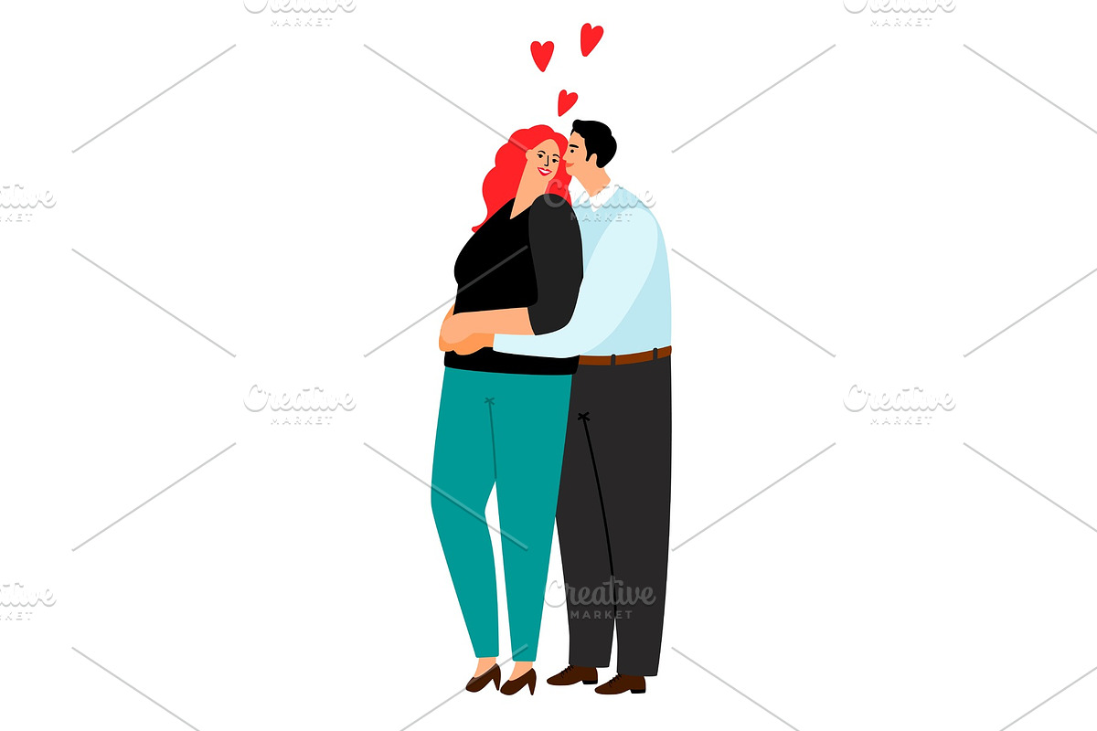 Loving couple hugging isolated on in Graphics - product preview 8