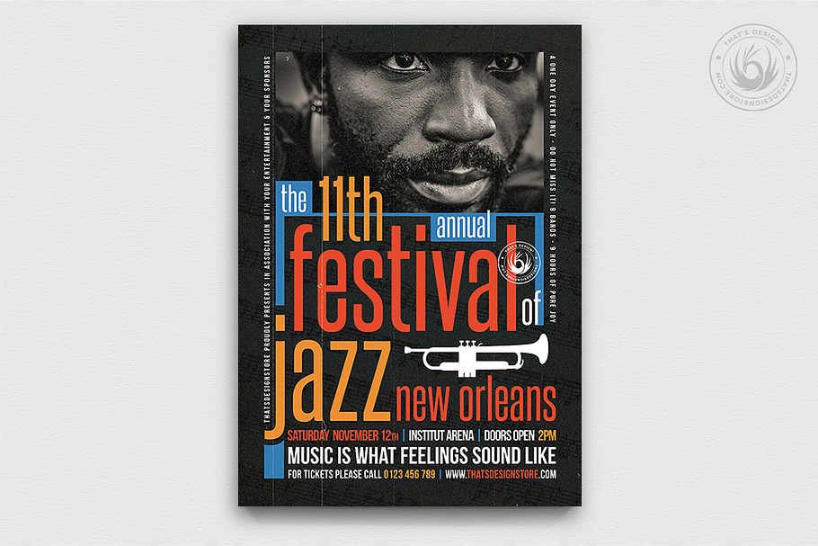 Jazz Festival Flyer Template V10
