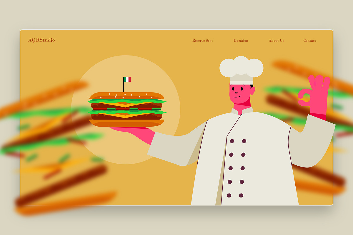 Chef - Banner & Landing Page in Web Elements - product preview 8