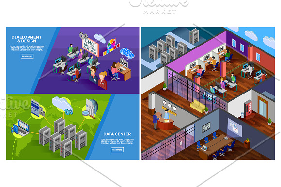 Development Isometric Set in Illustrations - product preview 2
