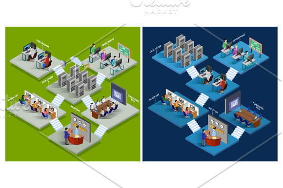 Development Isometric Set in Illustrations - product preview 3
