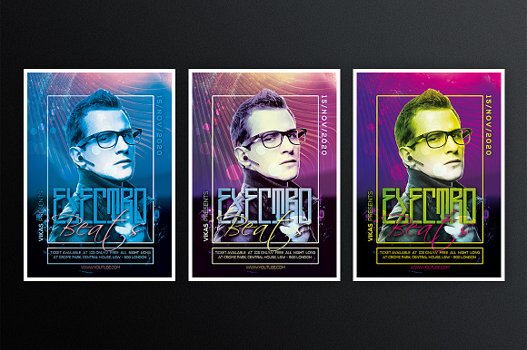 Electro Beats Party  in Flyer Templates - product preview 1