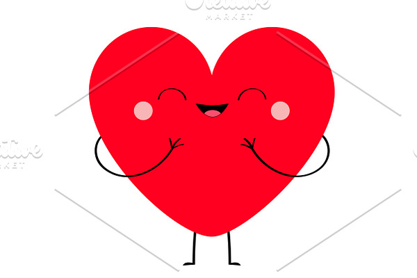 Red heart icon. Happy Fase. Love