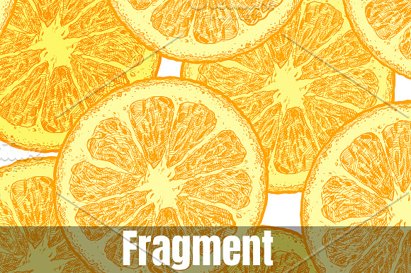 Seamless patterns with citrus wedges in Patterns - product preview 1