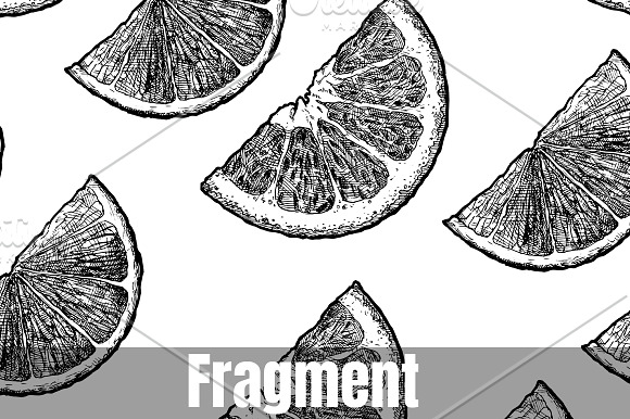 Seamless patterns with citrus wedges in Patterns - product preview 2