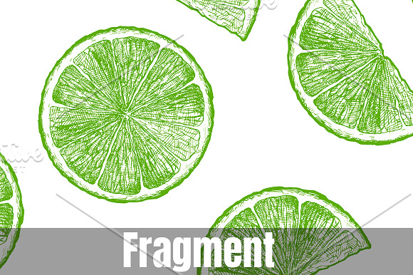 Seamless patterns with citrus wedges in Patterns - product preview 3