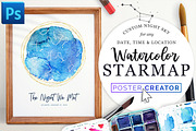 Watercolor Starmap Poster Creator