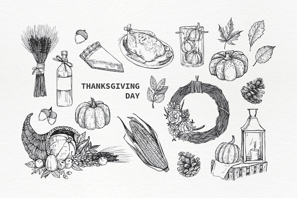 Thanksgiving Day illustrations in Illustrations - product preview 1