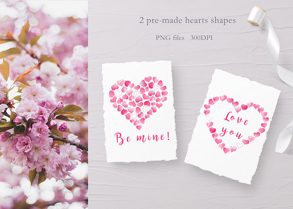 Watercolor Pink Love Collection in Illustrations - product preview 2