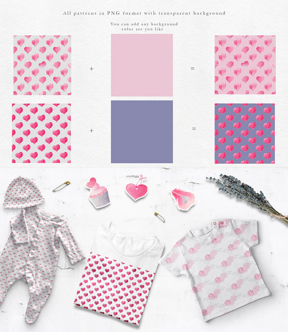 Watercolor Pink Love Collection in Illustrations - product preview 7