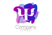 Modern logo of Psychology. Letter