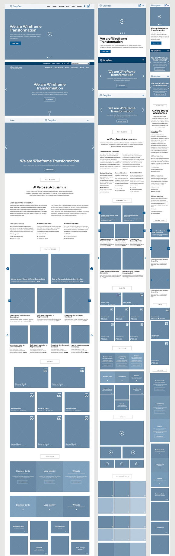 UX Assets Website Wireframe in Wireframe Kits - product preview 1