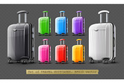 Suitcases for travel. Vector.