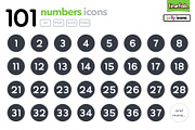 101 Numbers Icons - Jolly - Black
