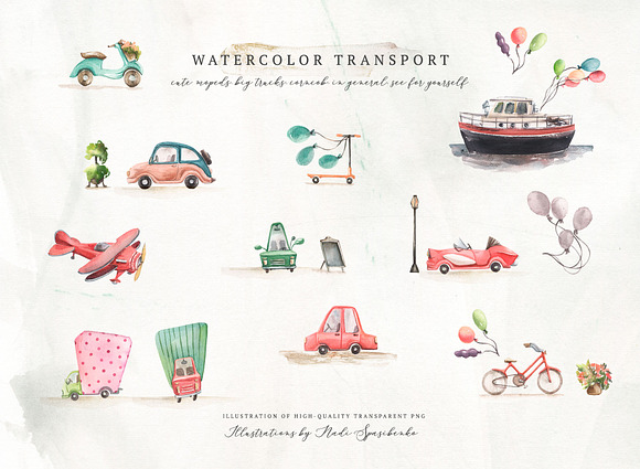 Watercolor Wedding Map Creator in Illustrations - product preview 7