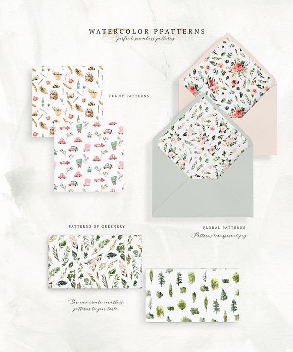 Watercolor Wedding Map Creator in Illustrations - product preview 15