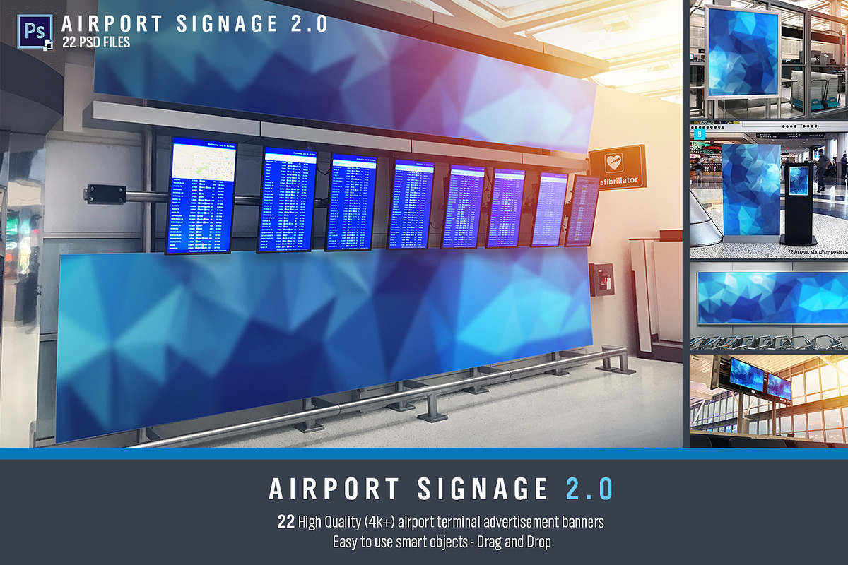 Airport Signage 2.0 - 22psd files in Product Mockups - product preview 8