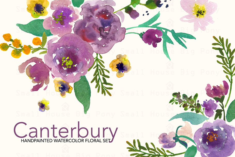 Canterbury- Watercolor Clip Art Set in Illustrations - product preview 8